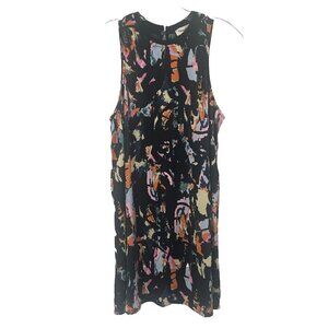 Open Edit Retro 80s Print Shift Mod Dress Sz Small Sleeveless